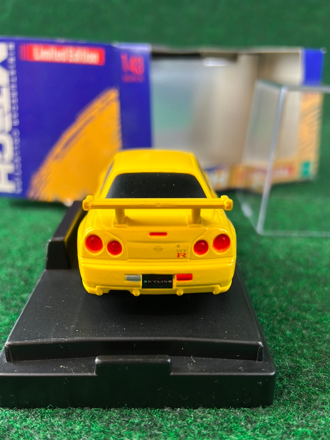 MTECH Limited Edition Nissan Skyline R34 GTR “EV1” Lightning Yellow Tribute Diecast