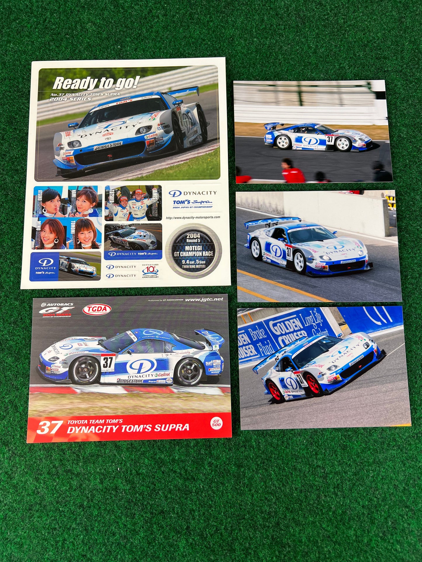 JGTC Toyota Supra - Car/Driver Cards, Test Session Photos & Sticker Sheets SET