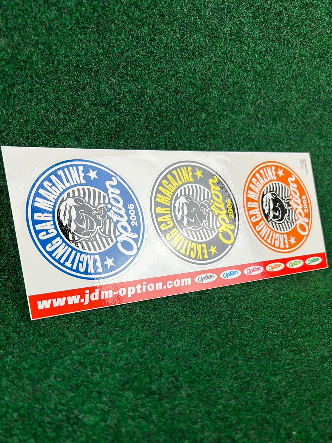 OPTION 2 Exciting Car Mag 2006 Dai Cartoon Sticker Sheet