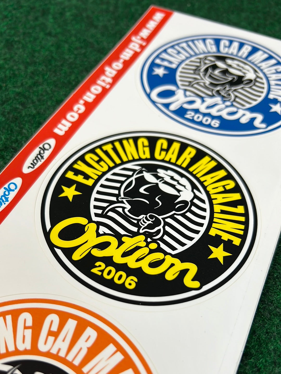 OPTION 2 Exciting Car Mag 2006 Dai Cartoon Sticker Sheet