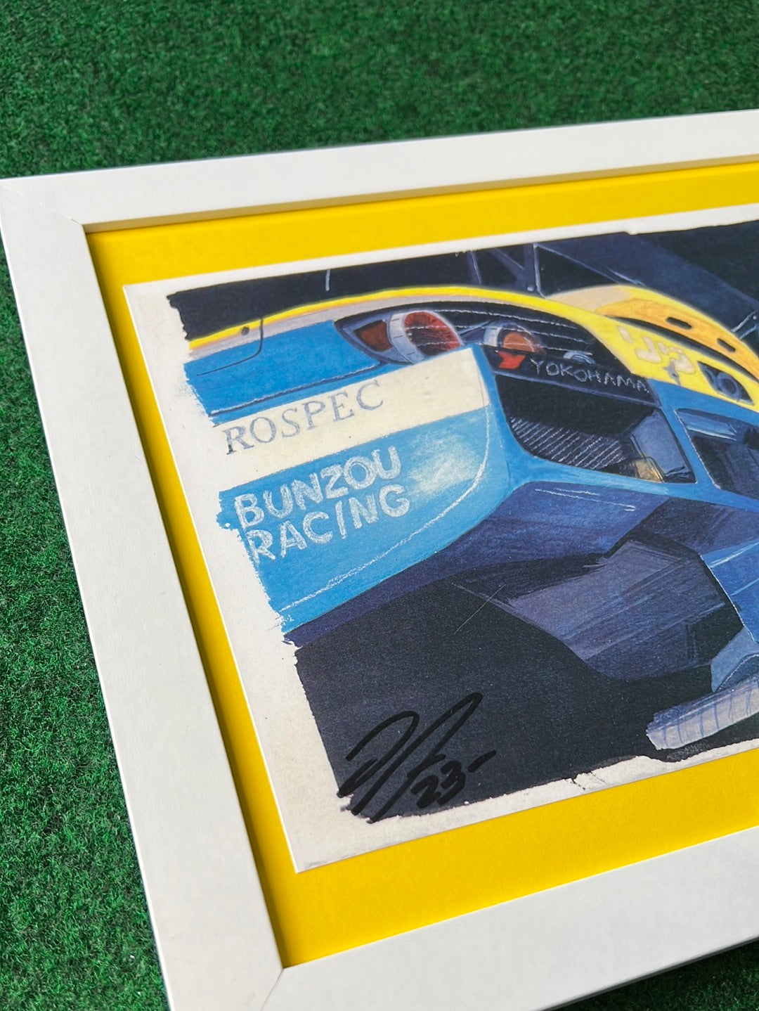 UNDERDOGZ - SPOON SPORTS Honda S2000 Racecar Rear View Diffuser Hand Drawn, Watercolor Painted & Signed Print