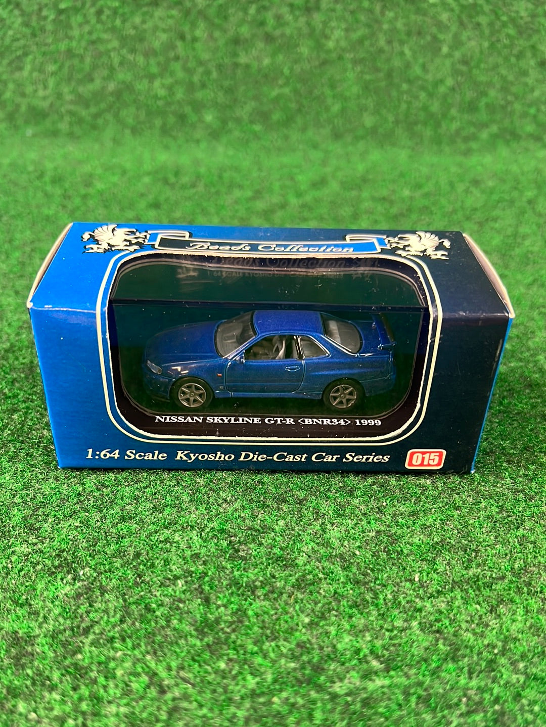 Kyosho Beads Nissan Skyline R34 GTR Blue Metallic 1/64 Scale Diecast
