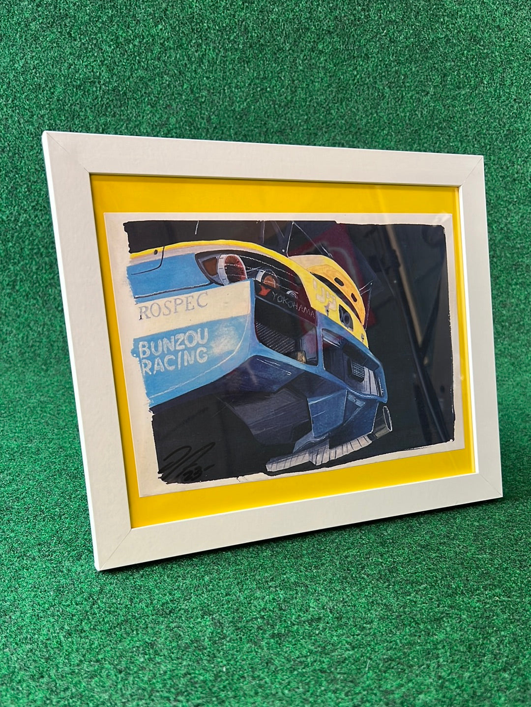 UNDERDOGZ - SPOON SPORTS Honda S2000 Racecar Rear View Diffuser Hand Drawn, Watercolor Painted & Signed Print