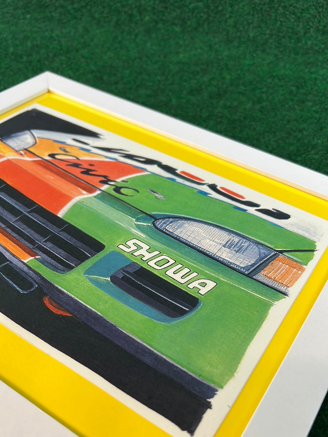 UNDERDOGZ - JACCS Honda Civic EG6 Racecar Hand Drawn, Watercolor Painted & Signed Print