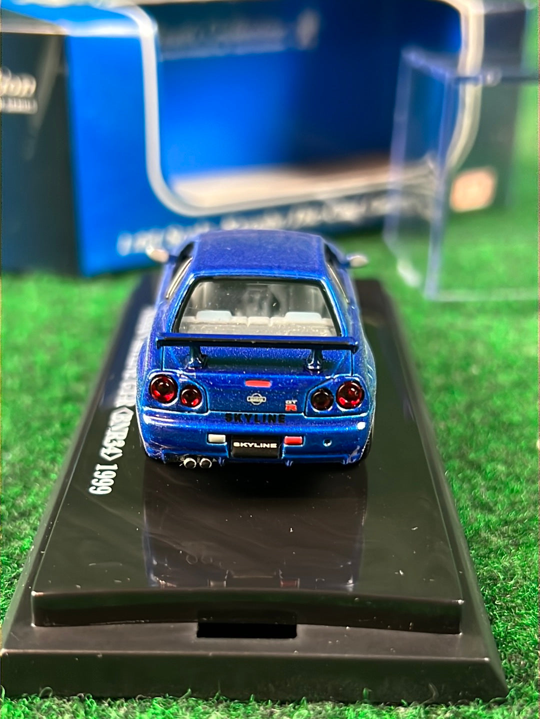 Kyosho Beads Nissan Skyline R34 GTR Blue Metallic 1/64 Scale Diecast