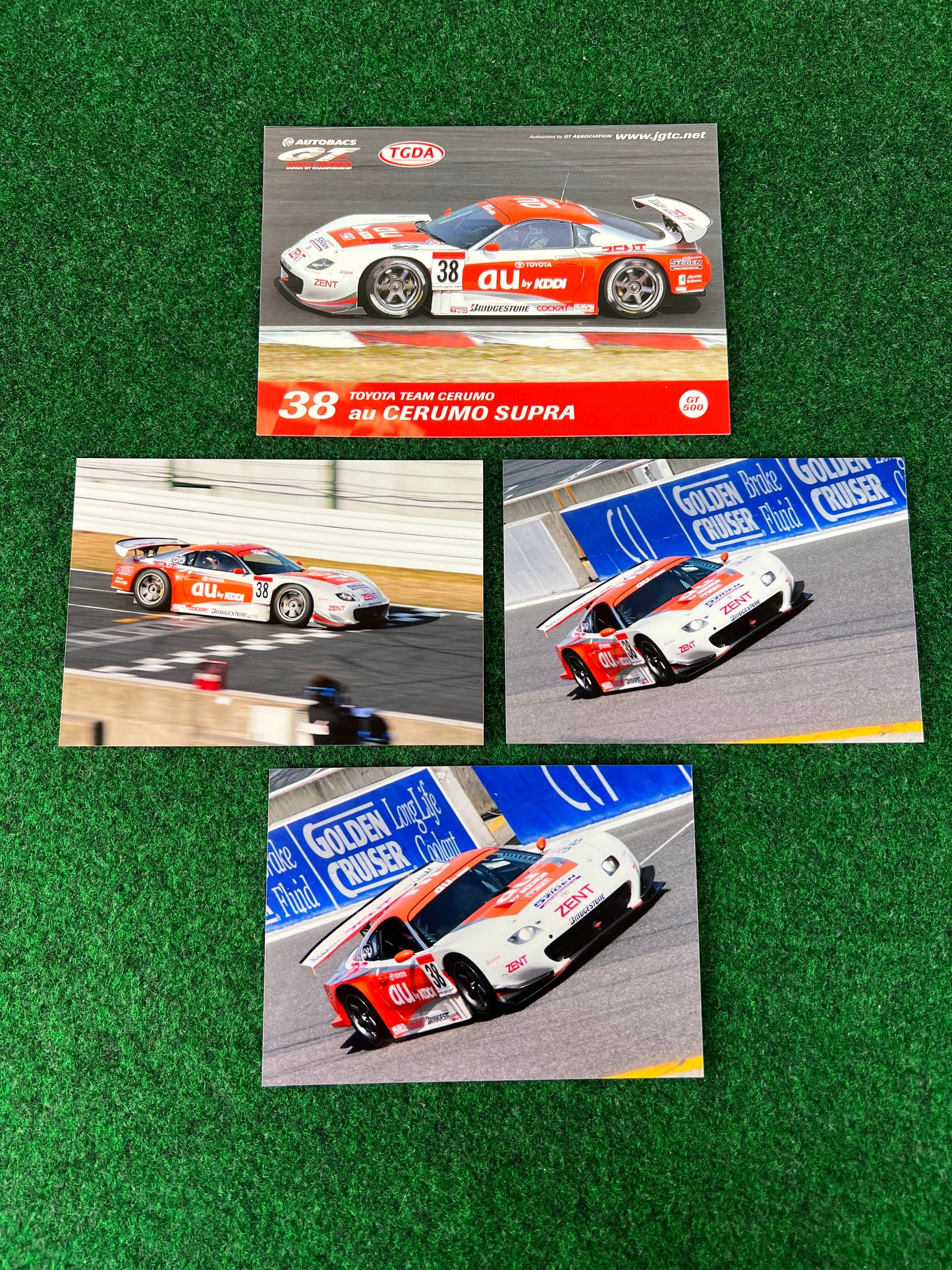 JGTC Toyota Supra - Car/Driver Cards, Test Session Photos & Sticker Sheets SET