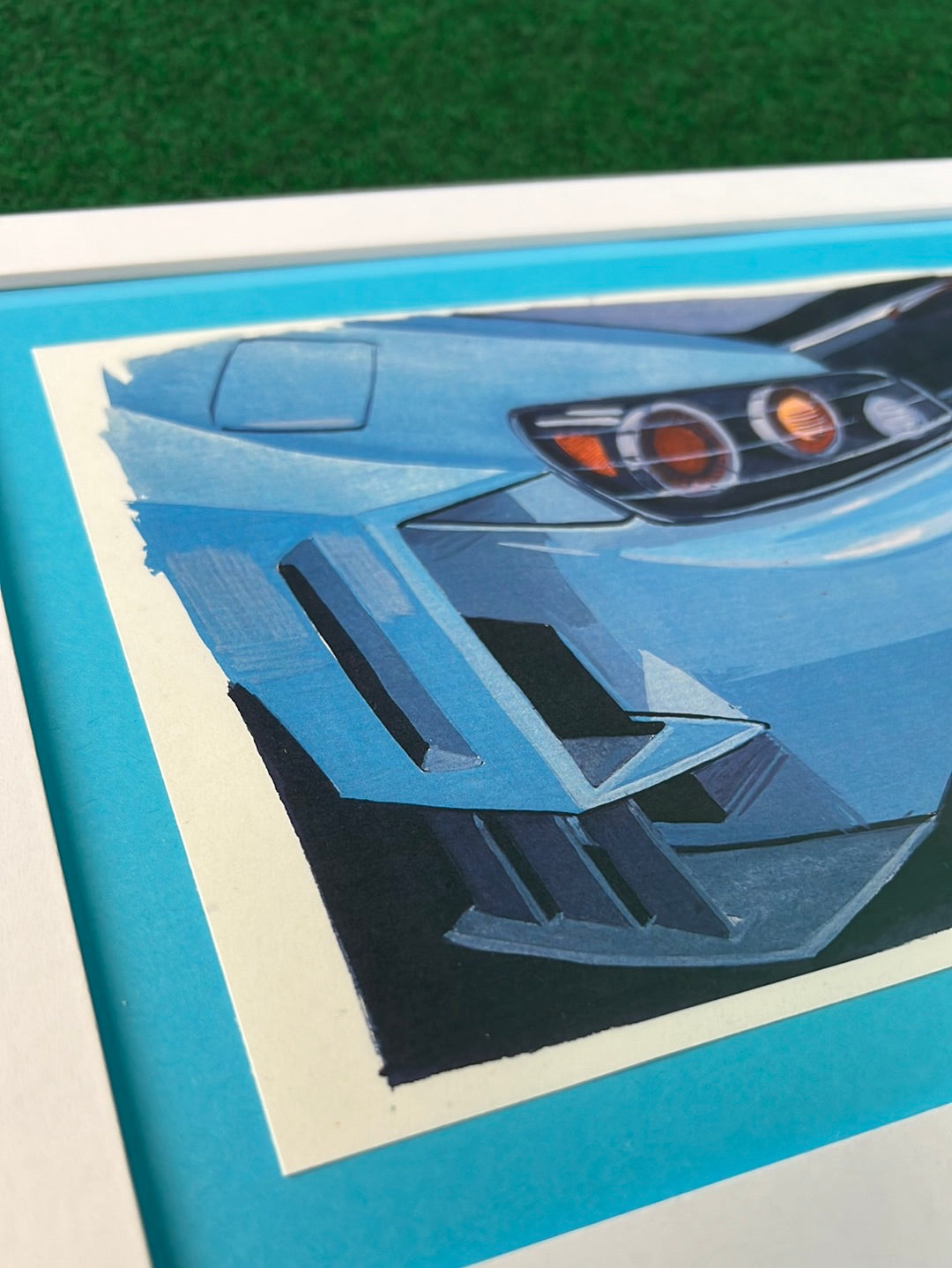 UNDERDOGZ - HONDA S2000 Rear Taillight & Aero View Hand Drawn, Watercolor Painted & Signed Print
