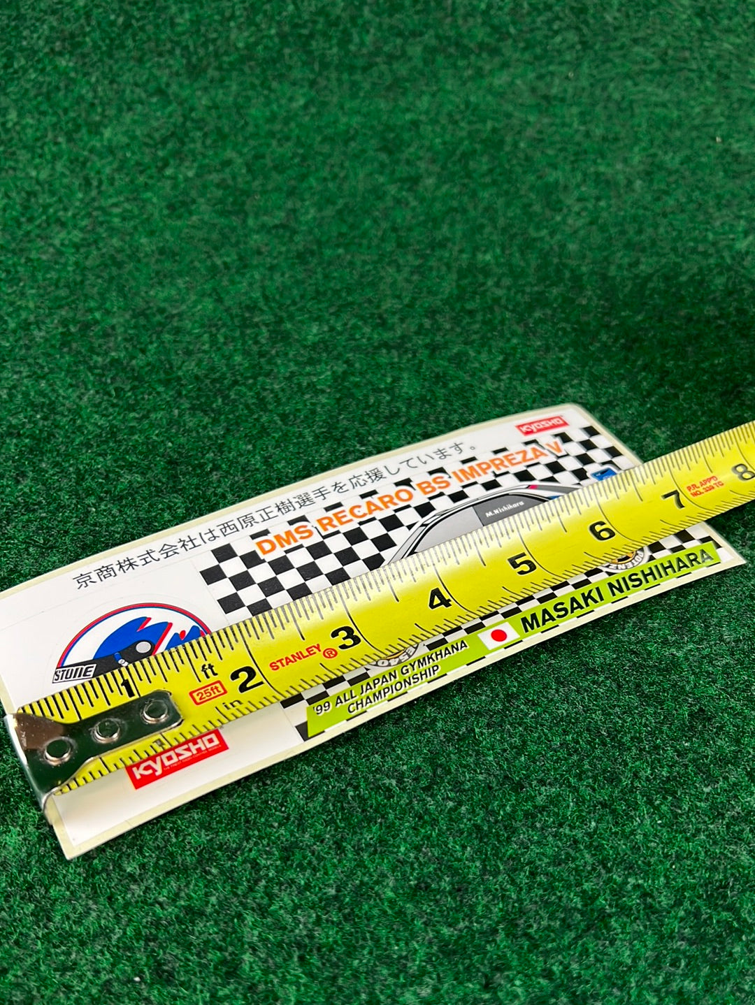 KYOSHO - 1999 All Japan Gymkhana DMS Recaro BRIDGESTONE Subaru Impreza and Masaki Nishihara Sticker Sheet