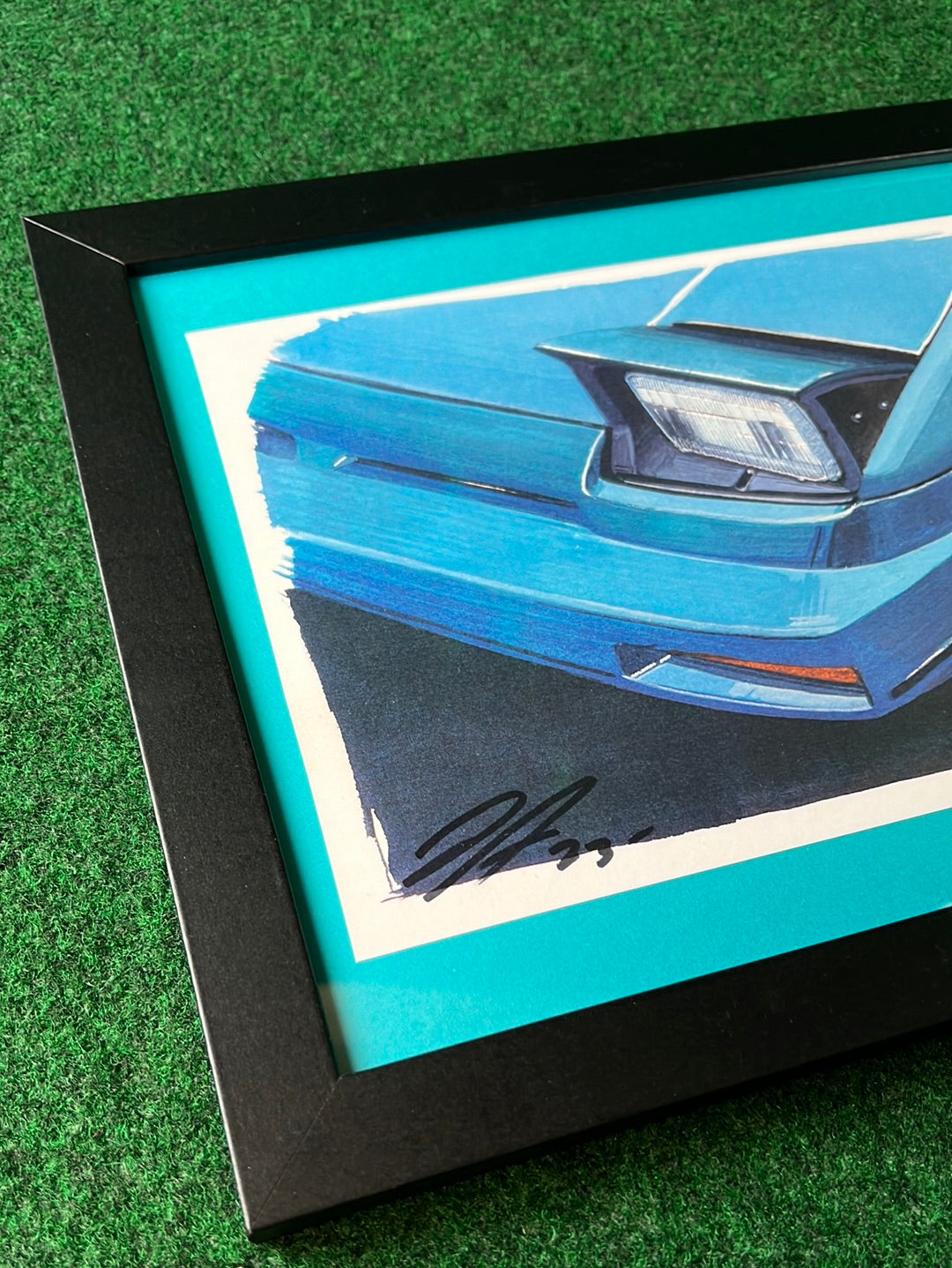 UNDERDOGZ - Nissan 240SX S13 Pop Up Headlight Front End Hand Drawn, Watercolor Painted & Signed Print
