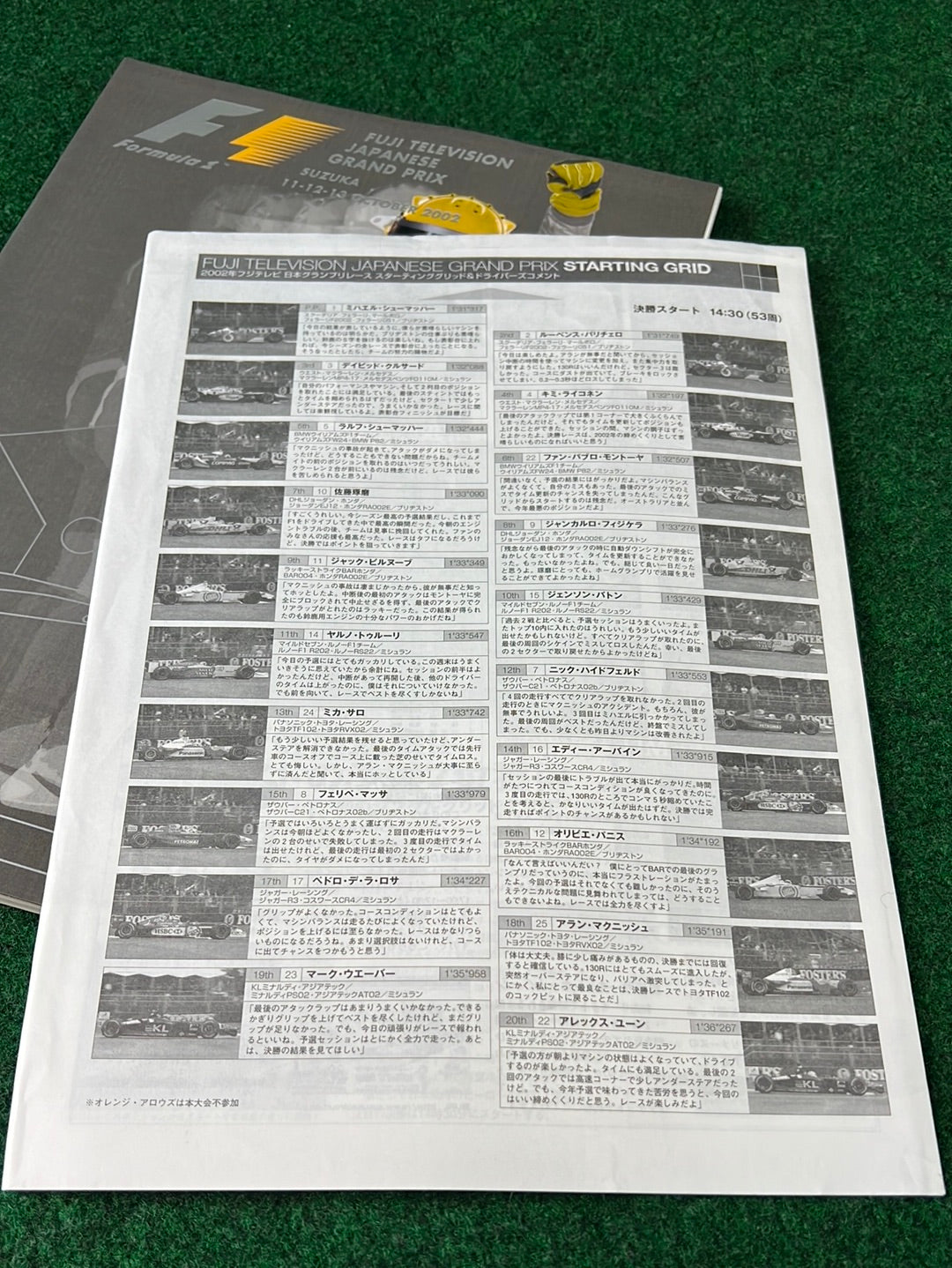 F1 - Fuji Television Japanese Grand Prix 2002 & 2003 Race Programs