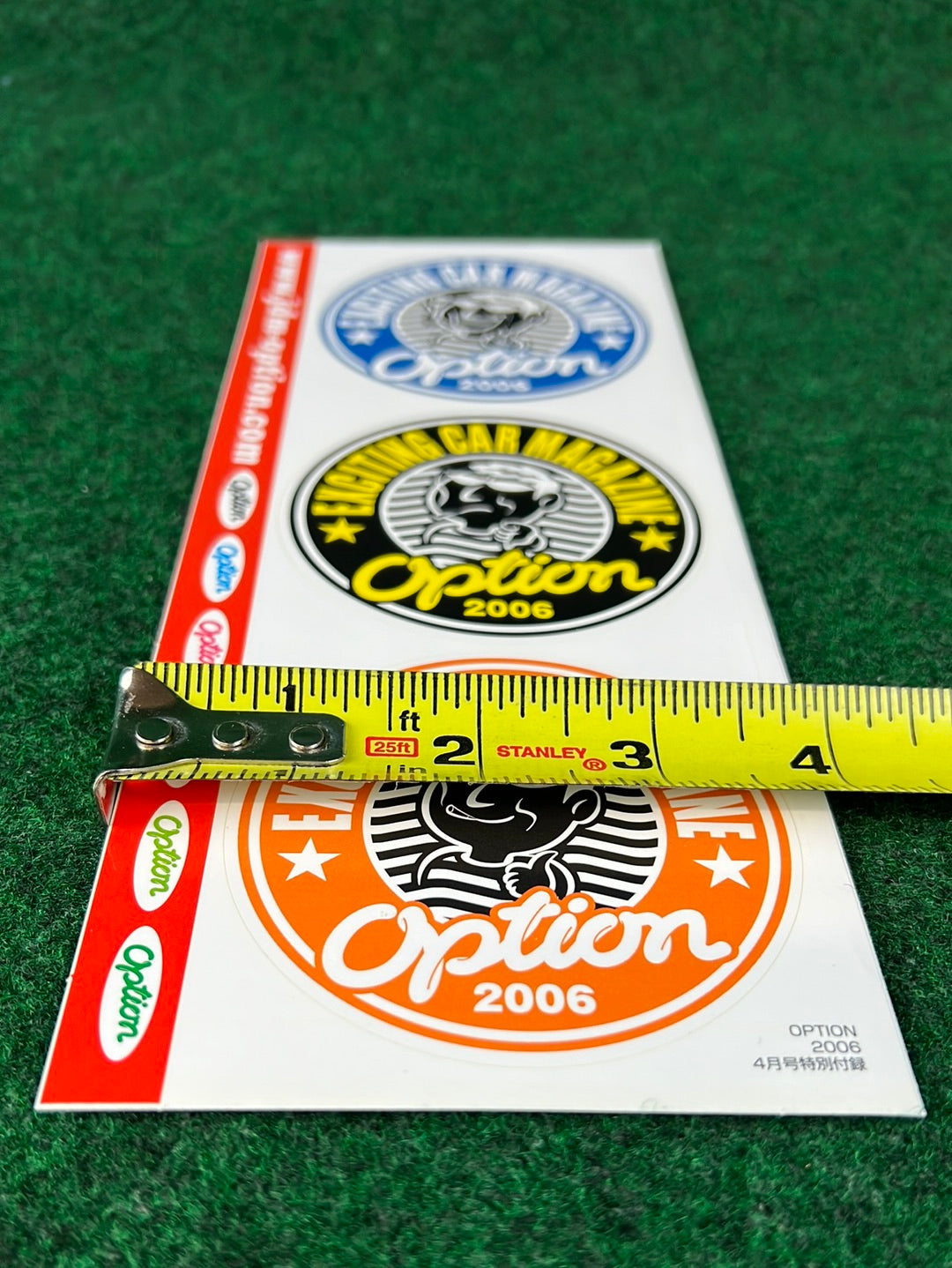 OPTION 2 Exciting Car Mag 2006 Dai Cartoon Sticker Sheet