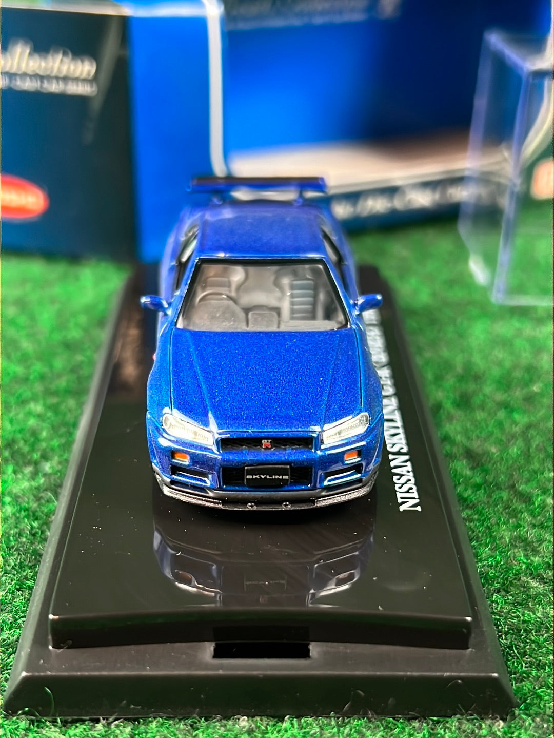 Kyosho Beads Nissan Skyline R34 GTR Blue Metallic 1/64 Scale Diecast