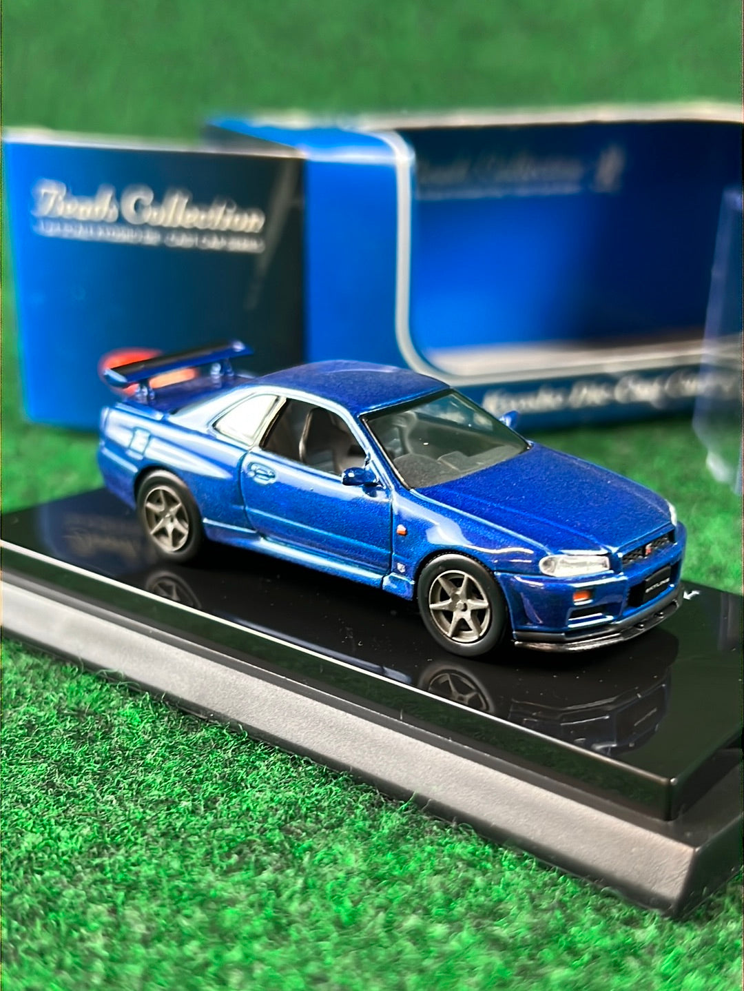 Kyosho Beads Nissan Skyline R34 GTR Blue Metallic 1/64 Scale Diecast