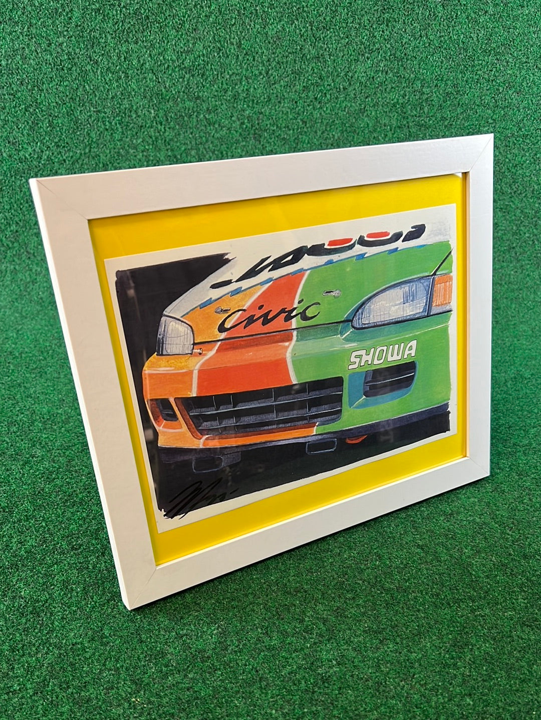 UNDERDOGZ - JACCS Honda Civic EG6 Racecar Hand Drawn, Watercolor Painted & Signed Print