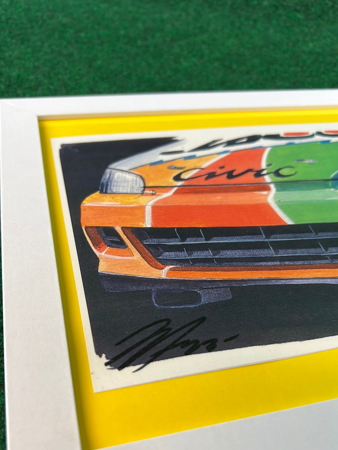 UNDERDOGZ - JACCS Honda Civic EG6 Racecar Hand Drawn, Watercolor Painted & Signed Print