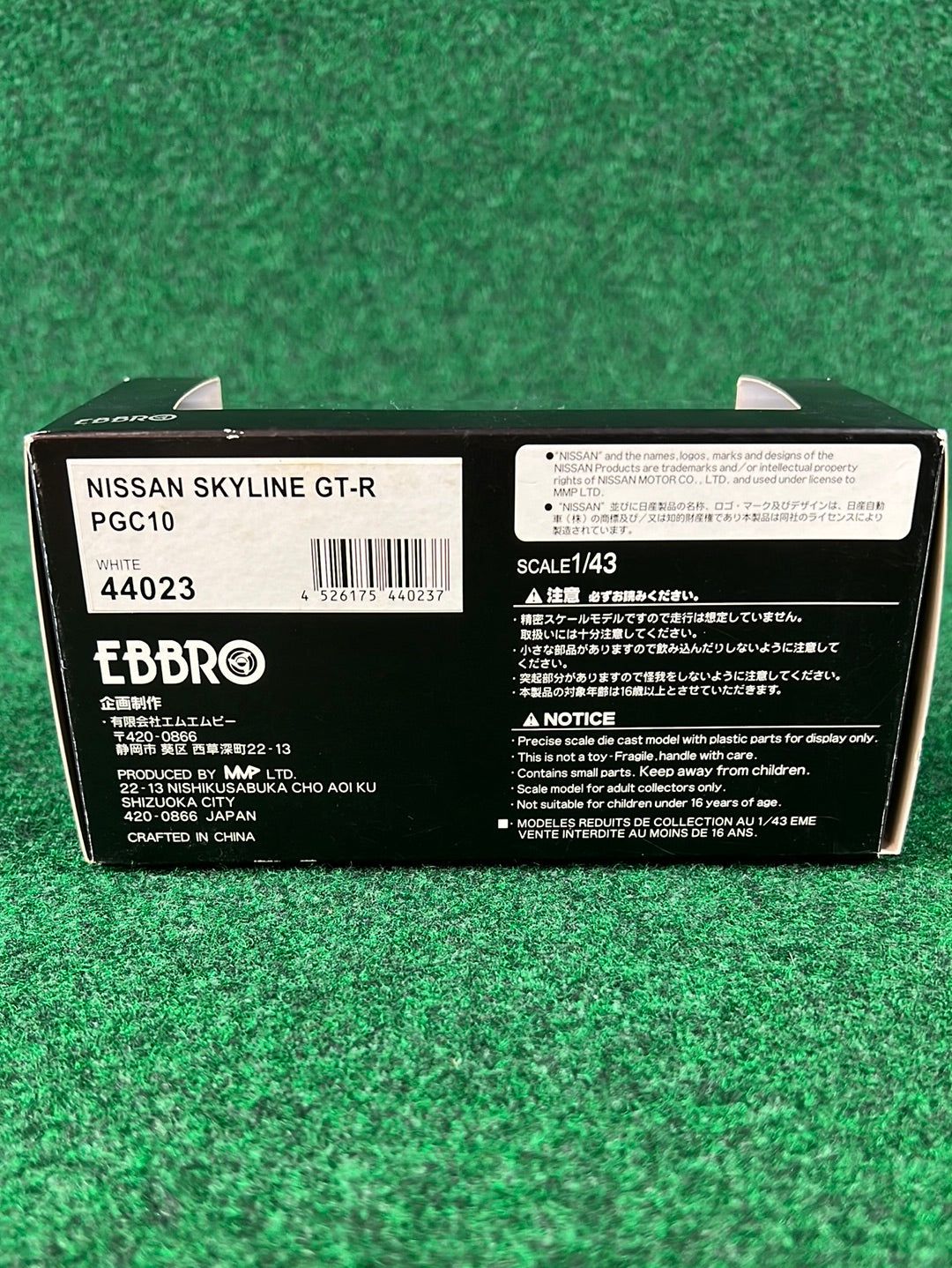 EBBRO Nissan Skyline GT-R PGC10 White 1/43 Scale Diecast