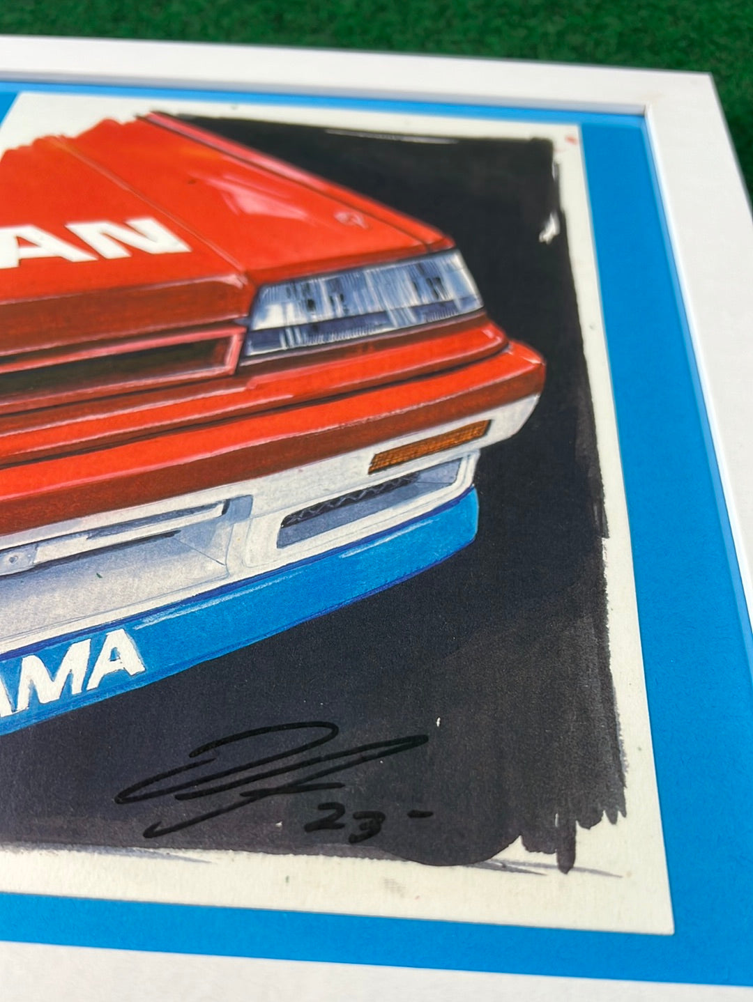 UNDERDOGZ - Yokohama R31 Nissan Skyline GTST Racecar Hand Drawn, Watercolor Painted & Signed Digital Print