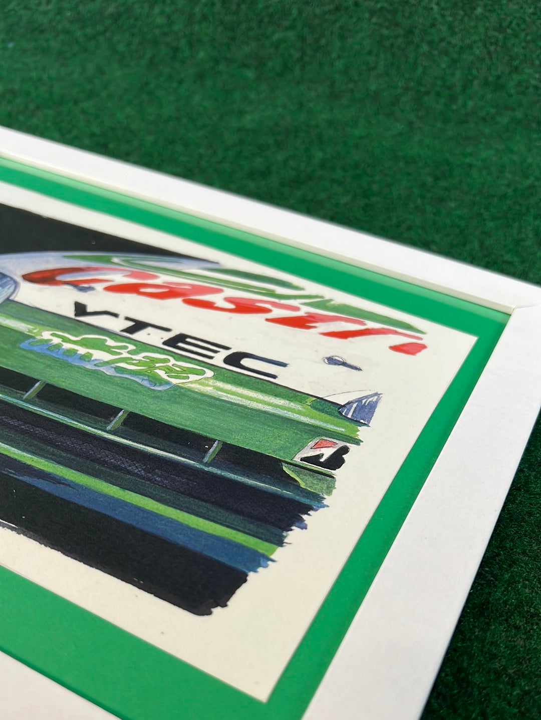UNDERDOGZ - Castrol Mugen Honda Civic Ferio JTCC Racecar Hand Drawn, Watercolor Painted & Signed Print