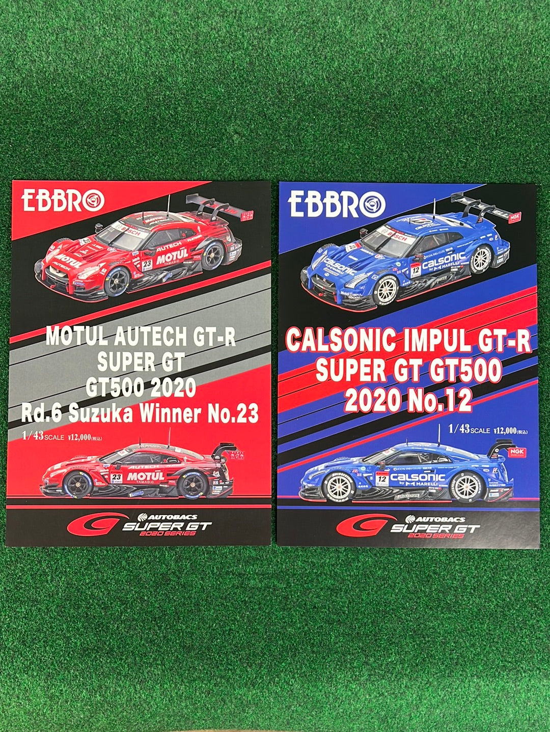 EBBRO - 1/43 Scale 2020 Super GT MOTUL & Calsonic Nissan GTR Flyer Set