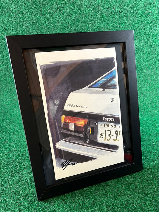 Toyota Corolla AE86 Hatchback Rear Taillight View Framed Print