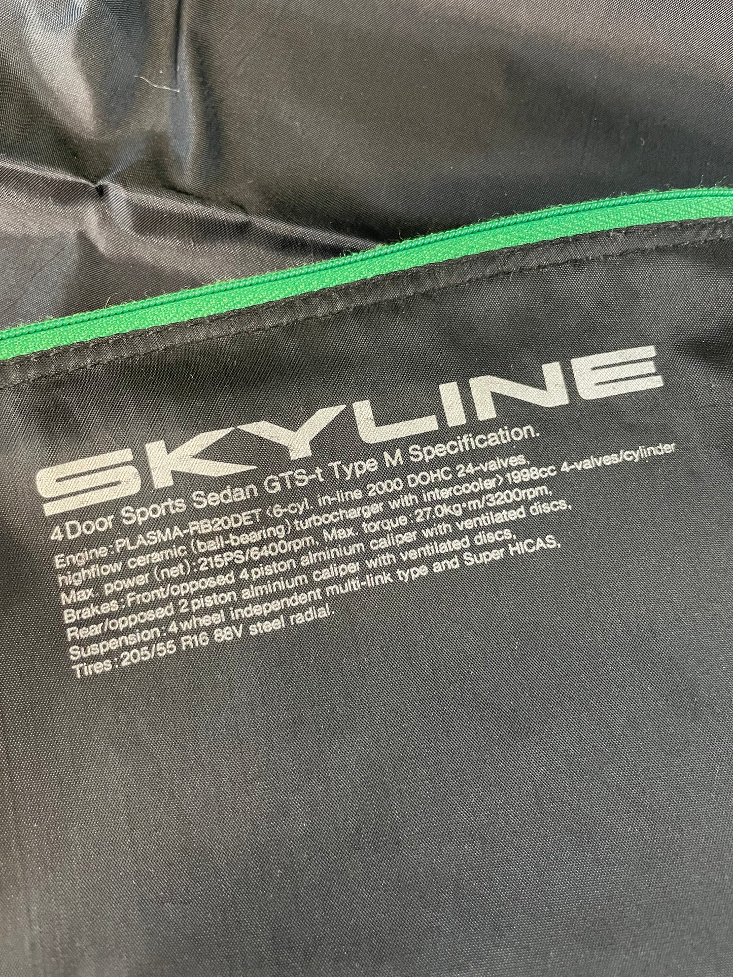 Nissan Skyline R32 GTS-T Type M - Green, Red and Yellow Zipper Bags Complete Set