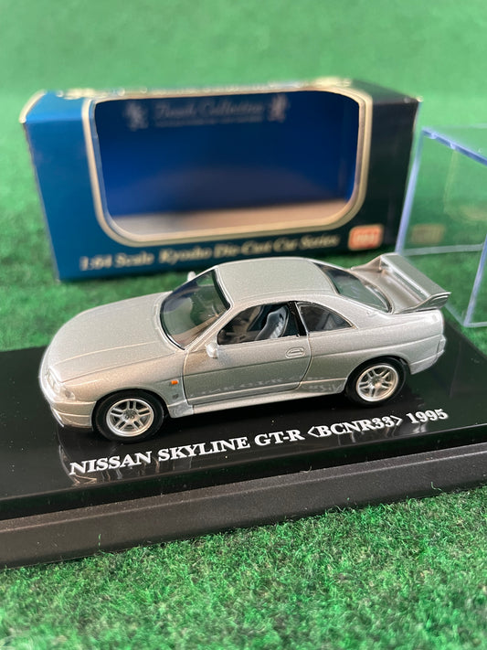 KYOSHO - Beads Collection Silver 1995 Nissan Skyline R33 GT-R 1/64 Scale Diecast