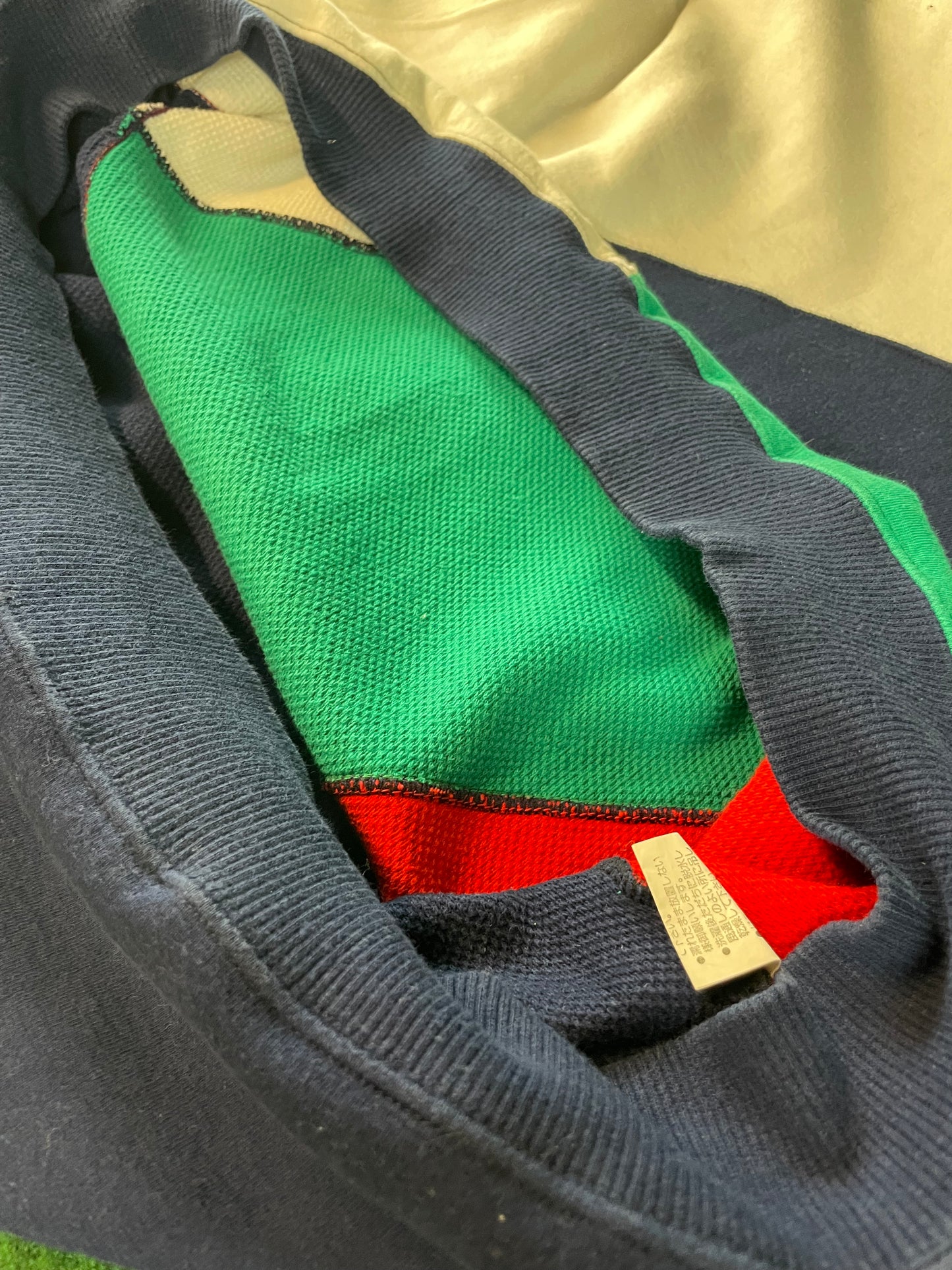 BRIDGESTONE Motorsport Cut and Sew Multicolor Vintage Sweatshirt