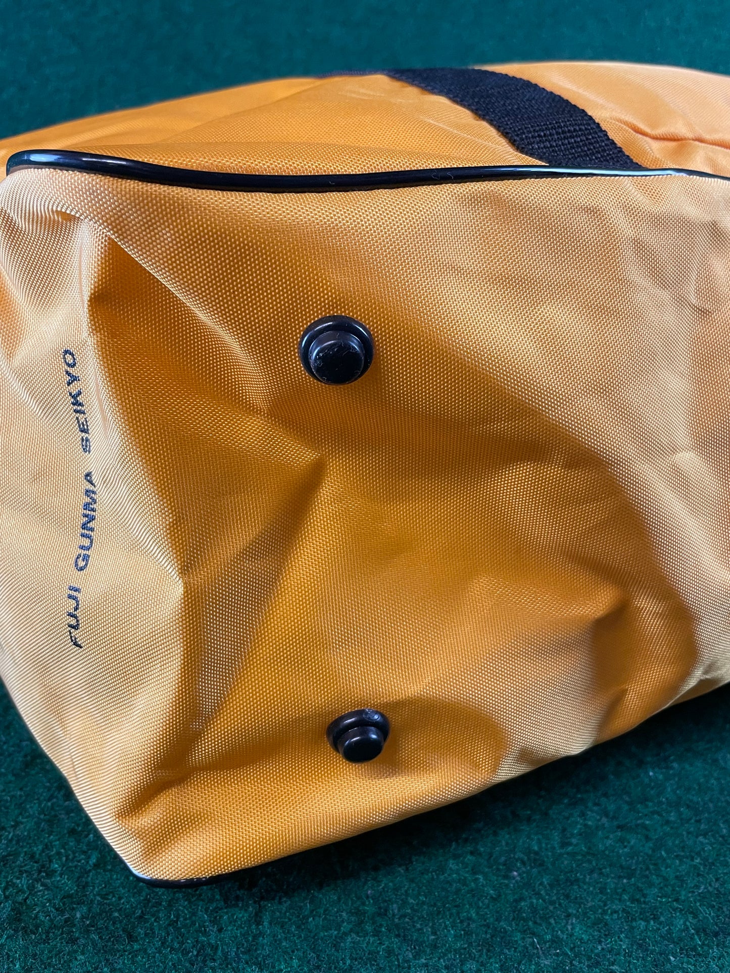 SUBARU - Vintage Original Fuji Gunma Seikyo Japanese Dealership Yellow Duffle Travel Bag
