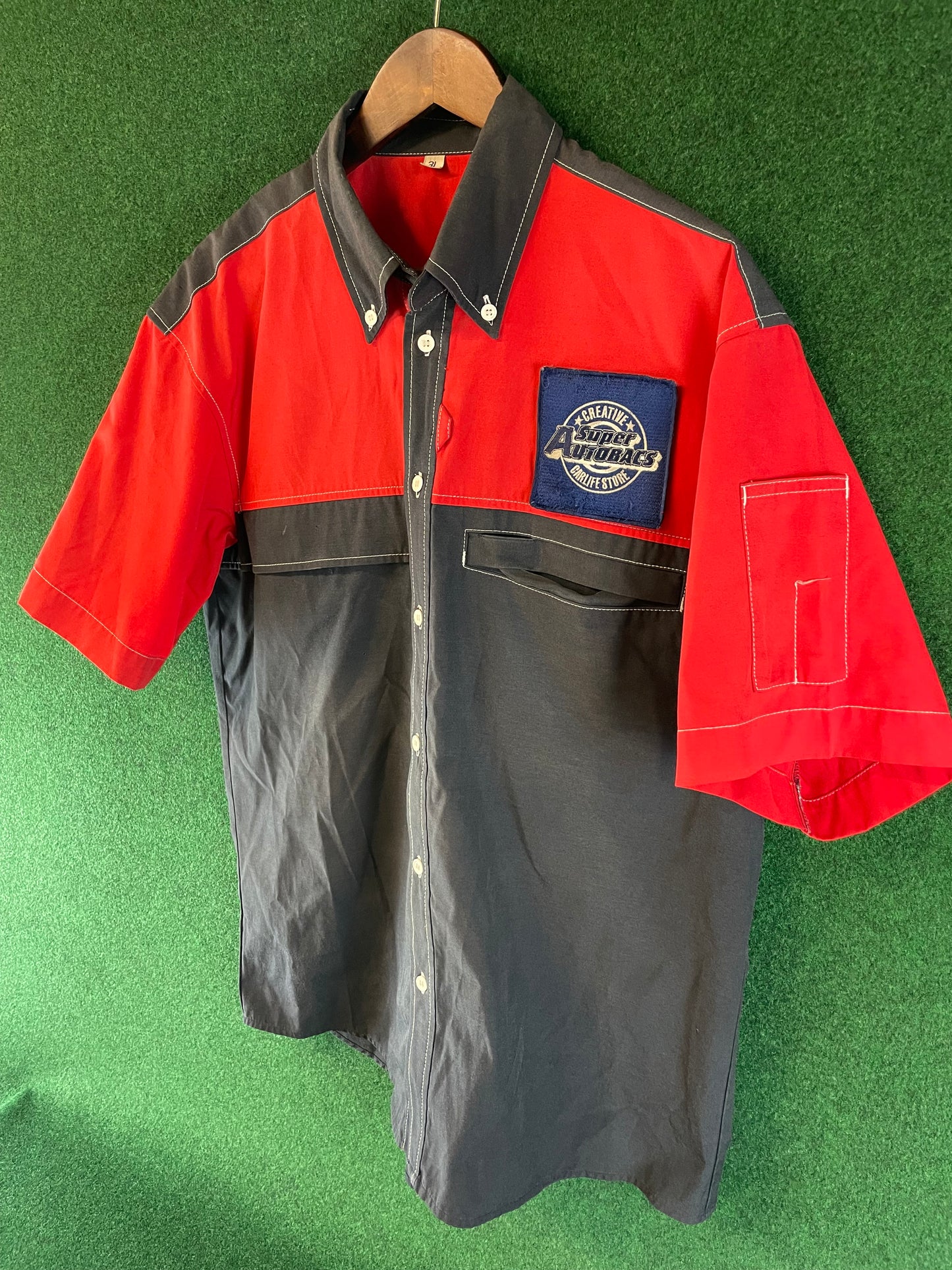Super Autobacs - Employee Button Down Short Sleeved Shirt