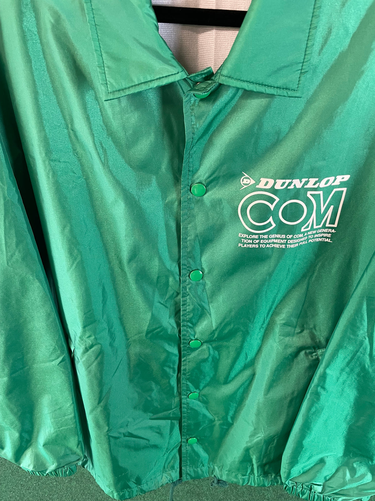 DUNLOP COM - Vintage Green Nylon Windbreaker Jacket