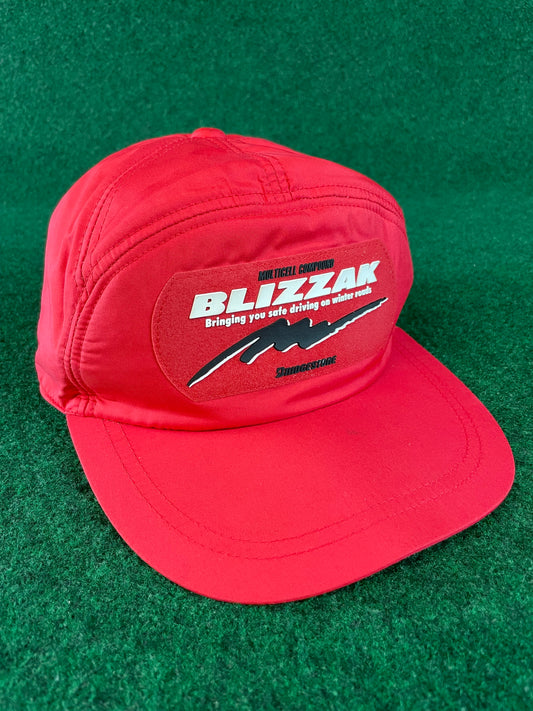 Bridgestone BLIZZAK Tires - Vintage 7 Panel Ear Flap Nylon Hat