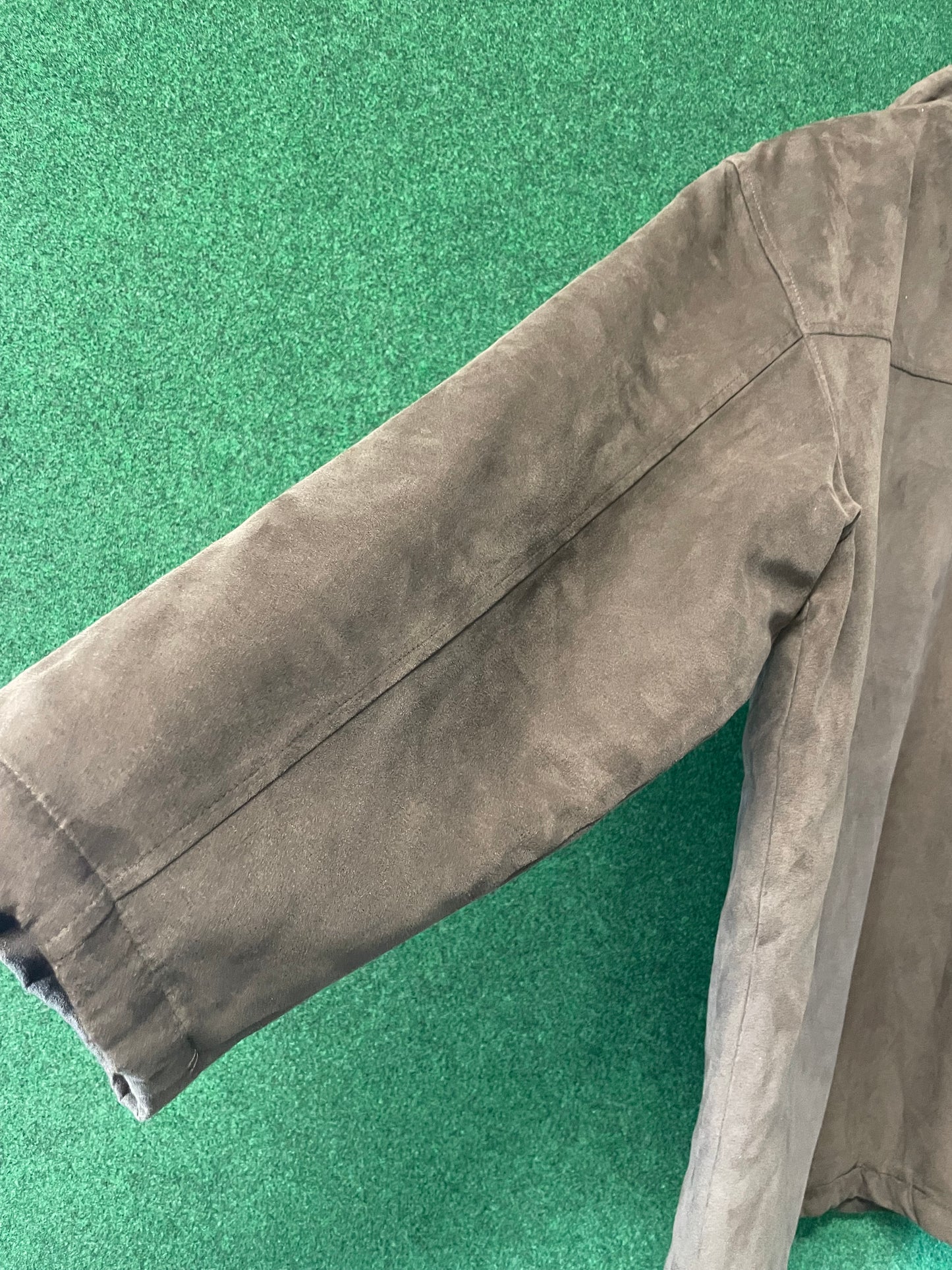 Honda & GATHERS - Insulated Brown Suede Style Exterior with HONDA Logo Lined Jacket