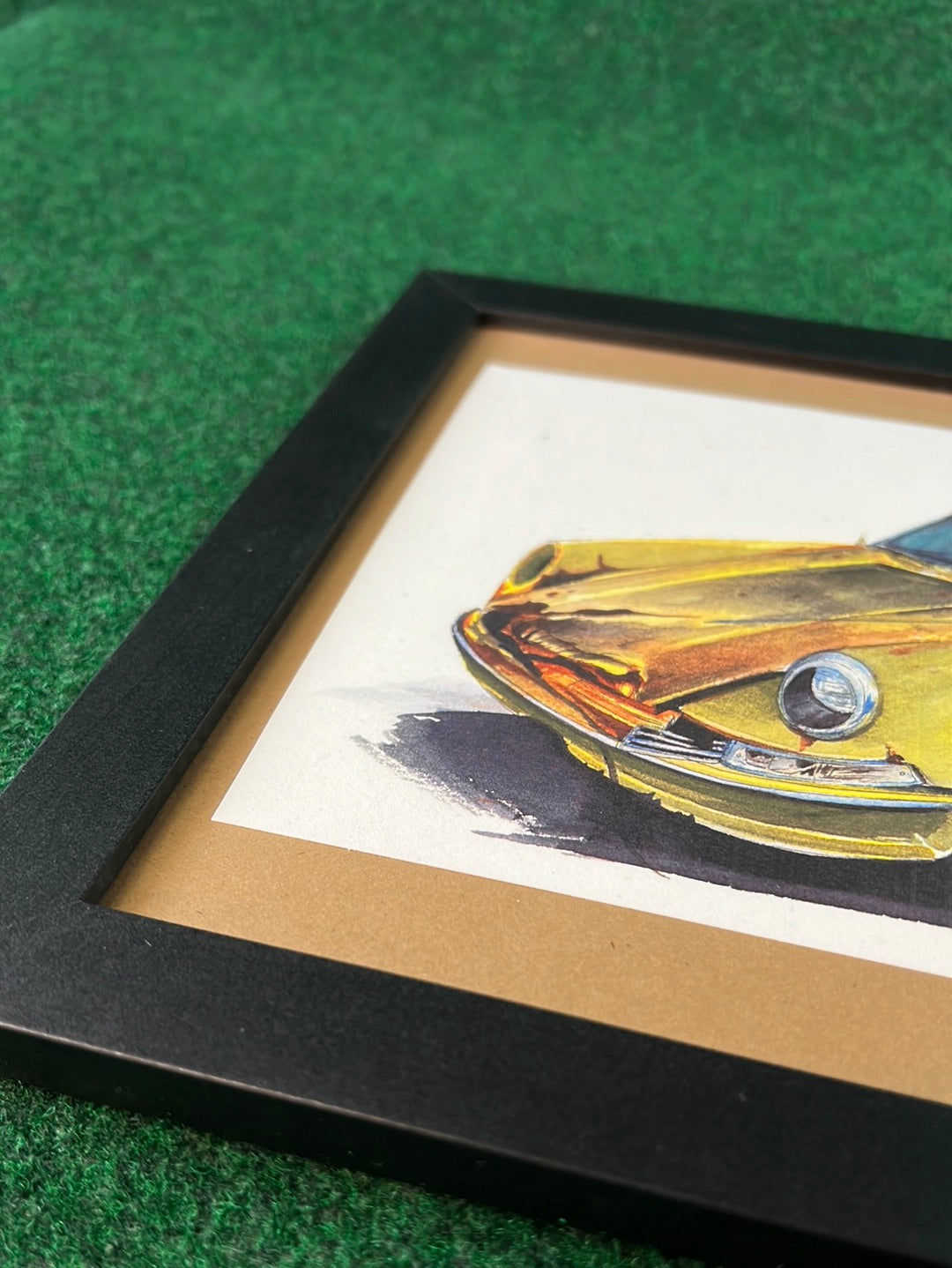Junk Yard Rusty Yellow Porsche 912 - Framed Print