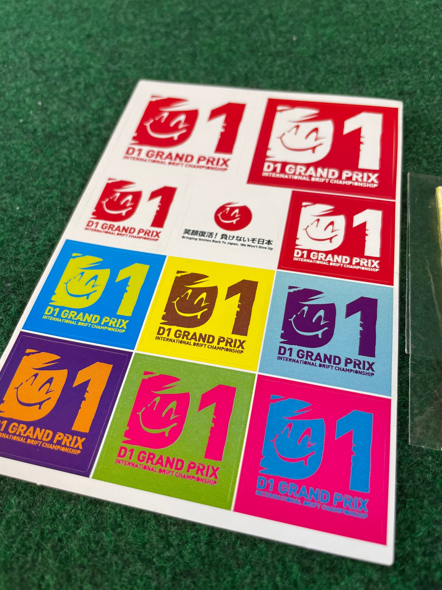 D1GP - D1 Grand Prix Drift Event Sticker Sheet and Iron On Patch Set