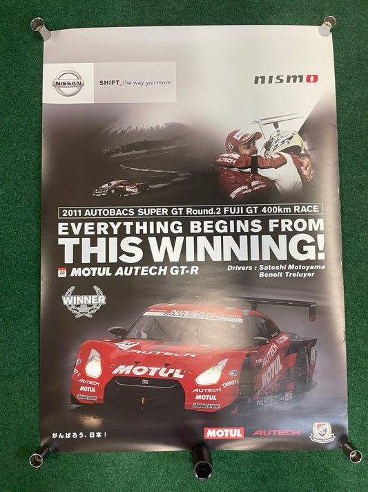 NISSAN Super GT 2011 AUTOBACS SUPER GT Round.2 FUJI GT 400km Round 8 Motul Autech R35 GT-R Race Winner Poster
