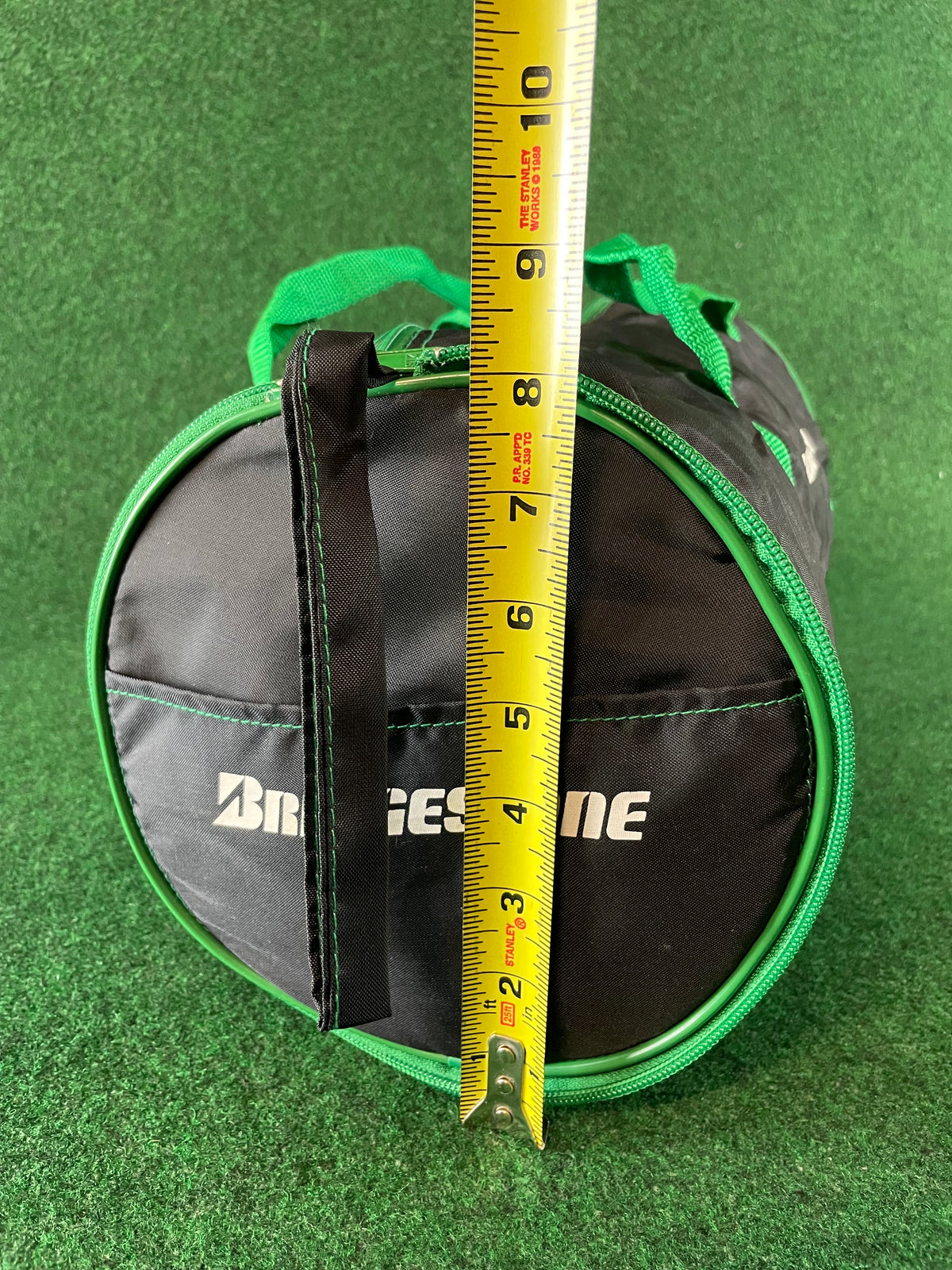 BRIDGESTONE - Black & Green Mini Collapsible Duffle Bag