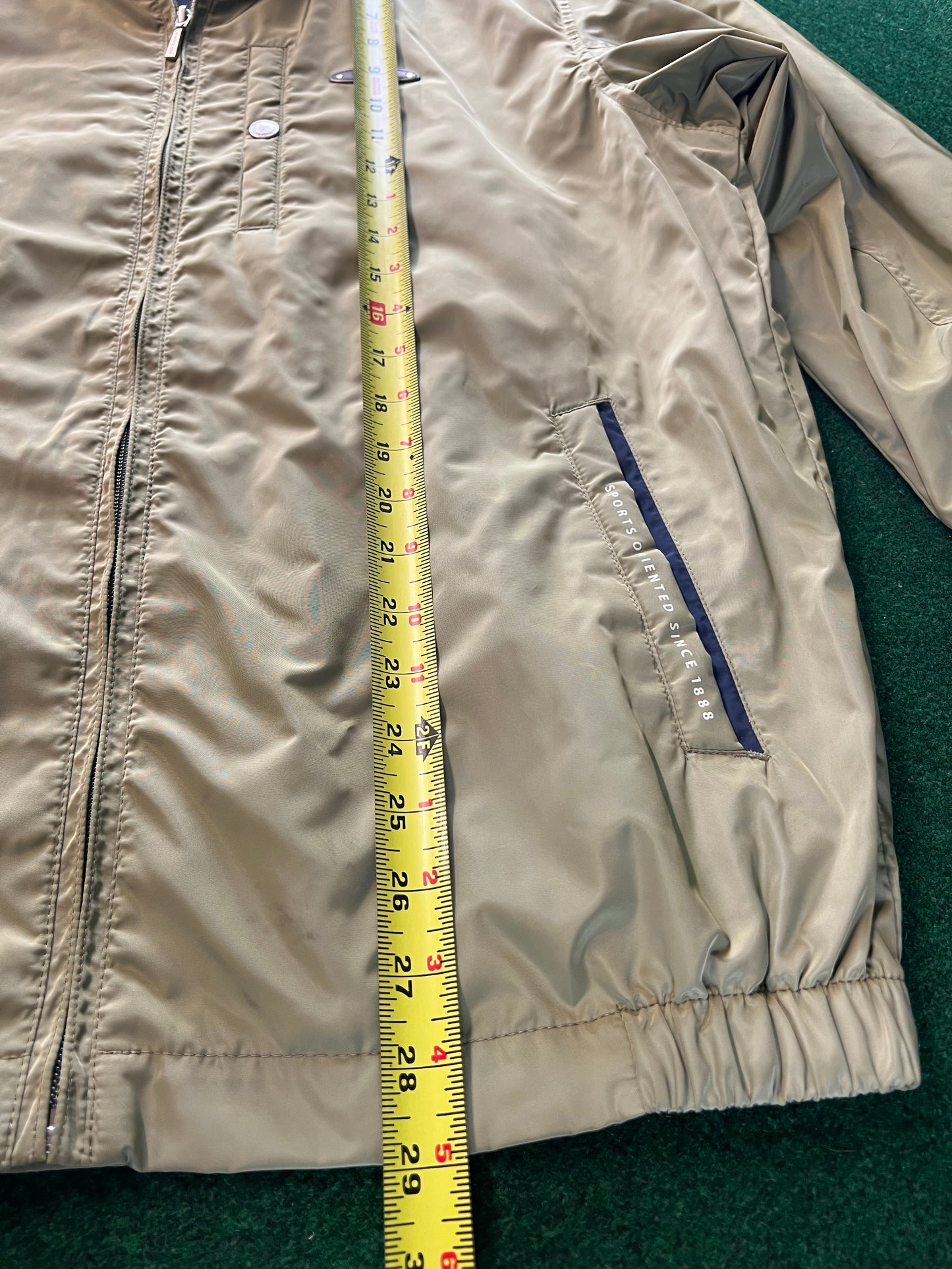 DUNLOP Motorsport -“Sports Oriented Since 1888” Olive Green Windbreaker Zip Up Jacket - LL