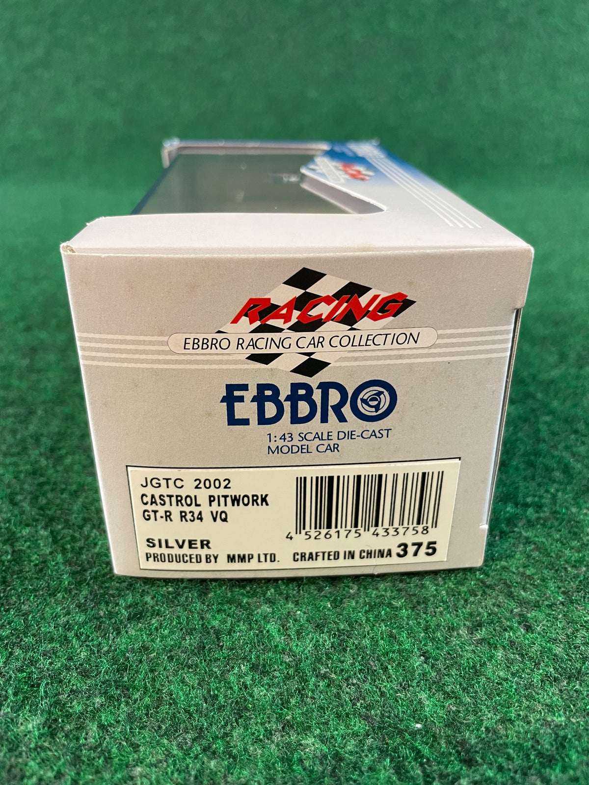 EBBRO Racing Car Collection - 2002 Castrol Pitwork Nissan Skyline R34 GT-R VQ 1/43 Scale Diecast