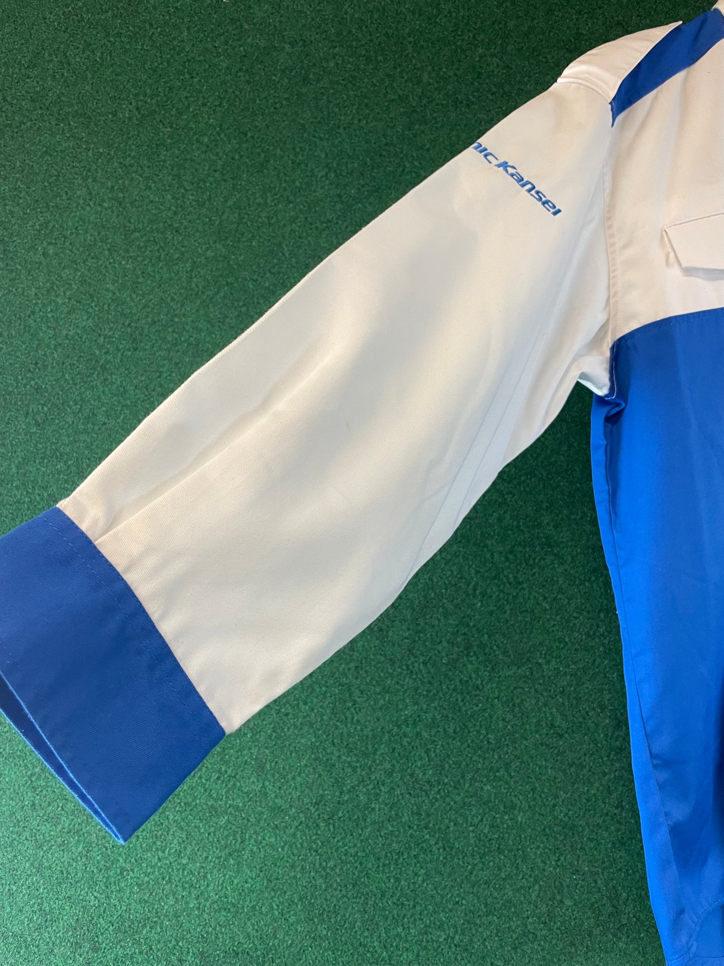 Calsonic Team IMPUL - Blue & White Long Sleeve Buttondown Crew Shirt