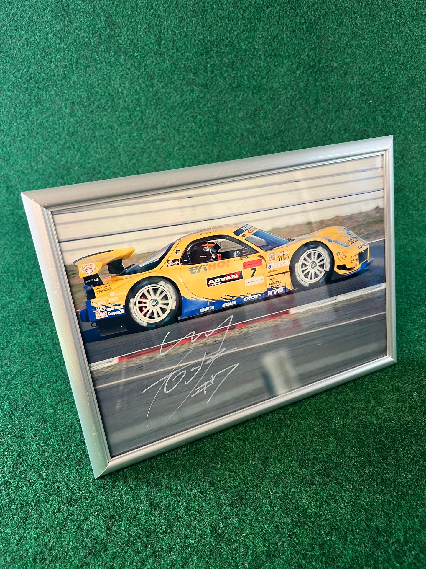 RE Amemiya 2007 Mazda RX-7 SUPER GT - Framed Autographed Photograph