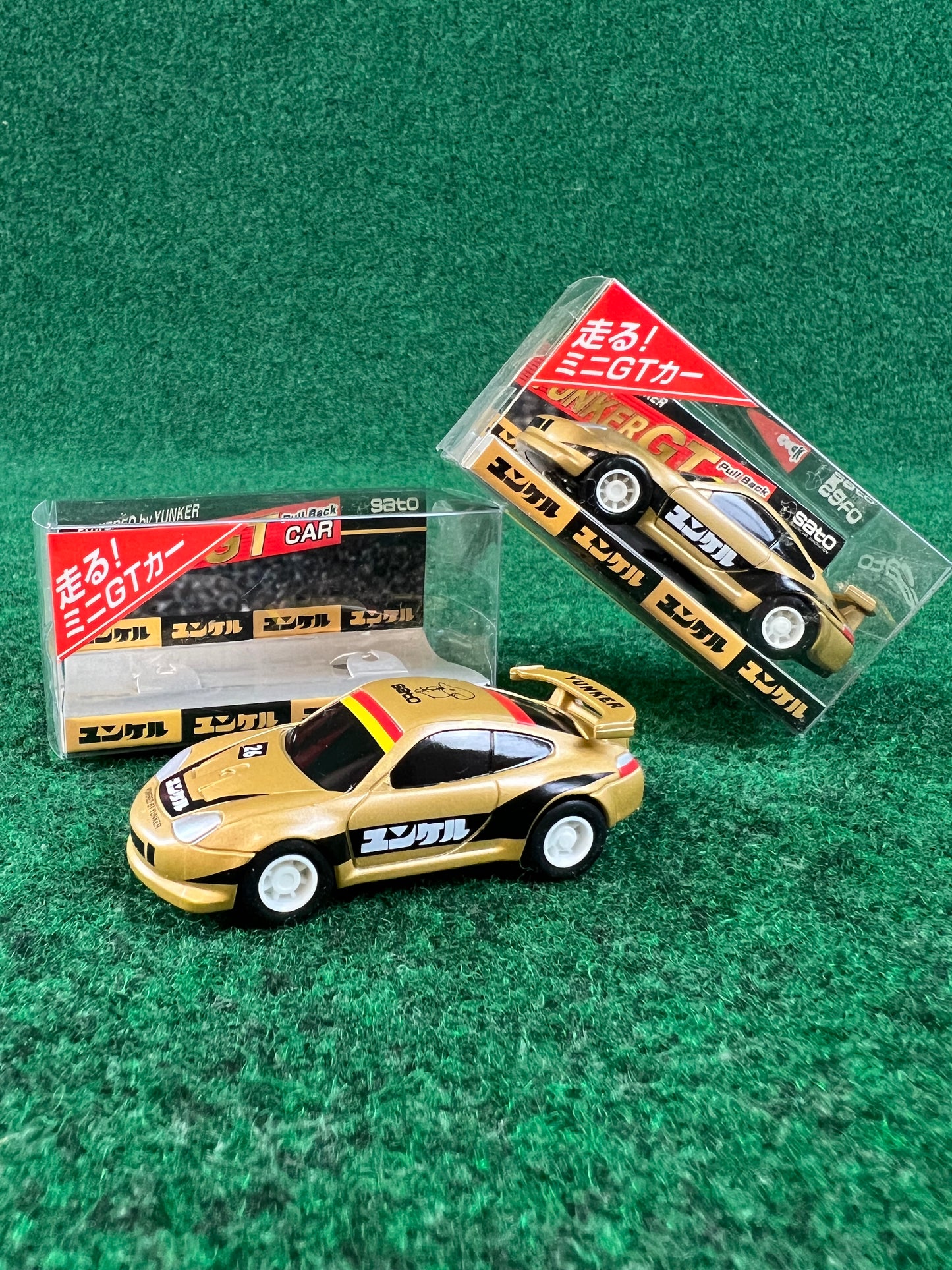 Yunker SATO Super GT Porsche 911 Carrera GT3 -R Mini Pullback Car - Set of 2