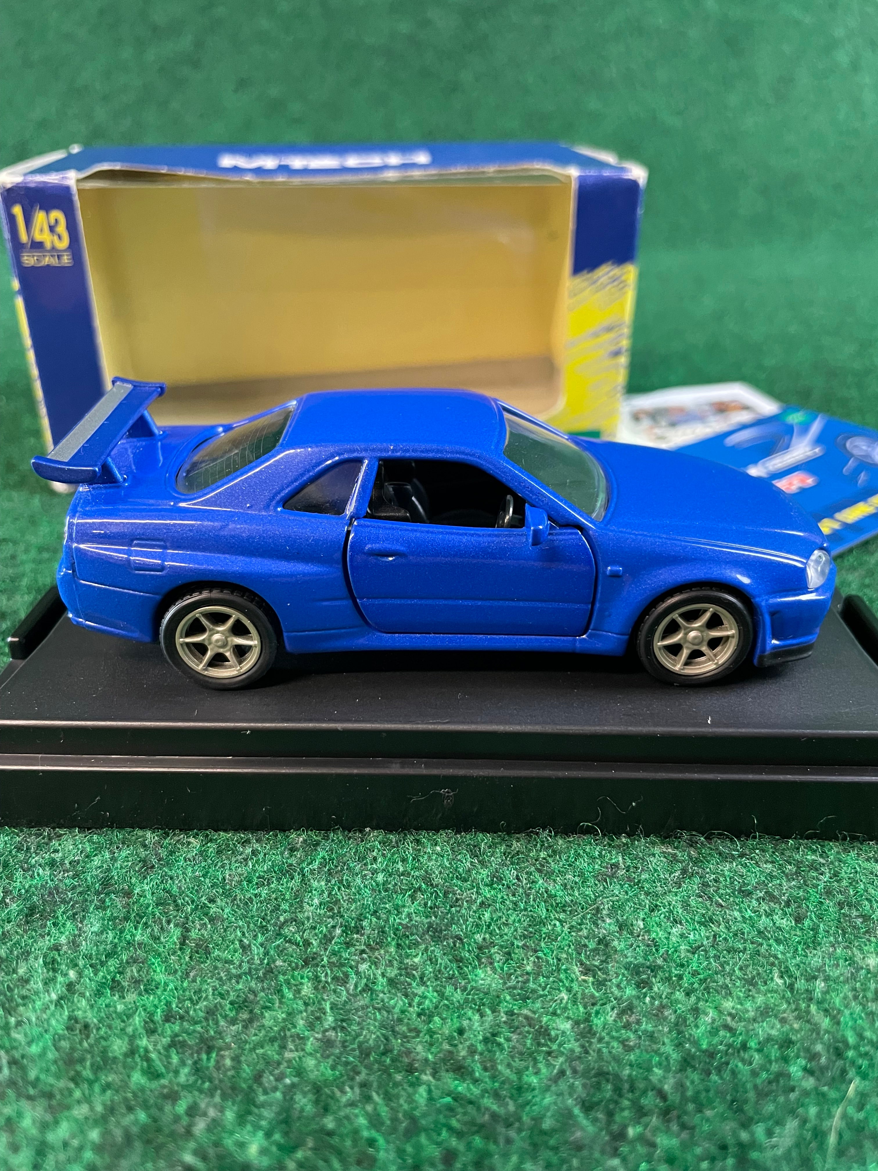 MTECH Nissan Skyline R34 GT-R - Blue 1/43 Scale Diecast