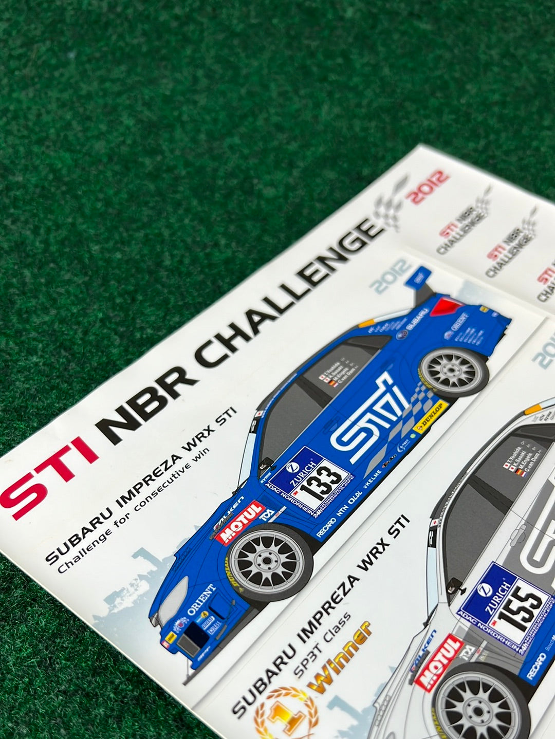 STI NBR Challenge 2012 Sticker Sheet