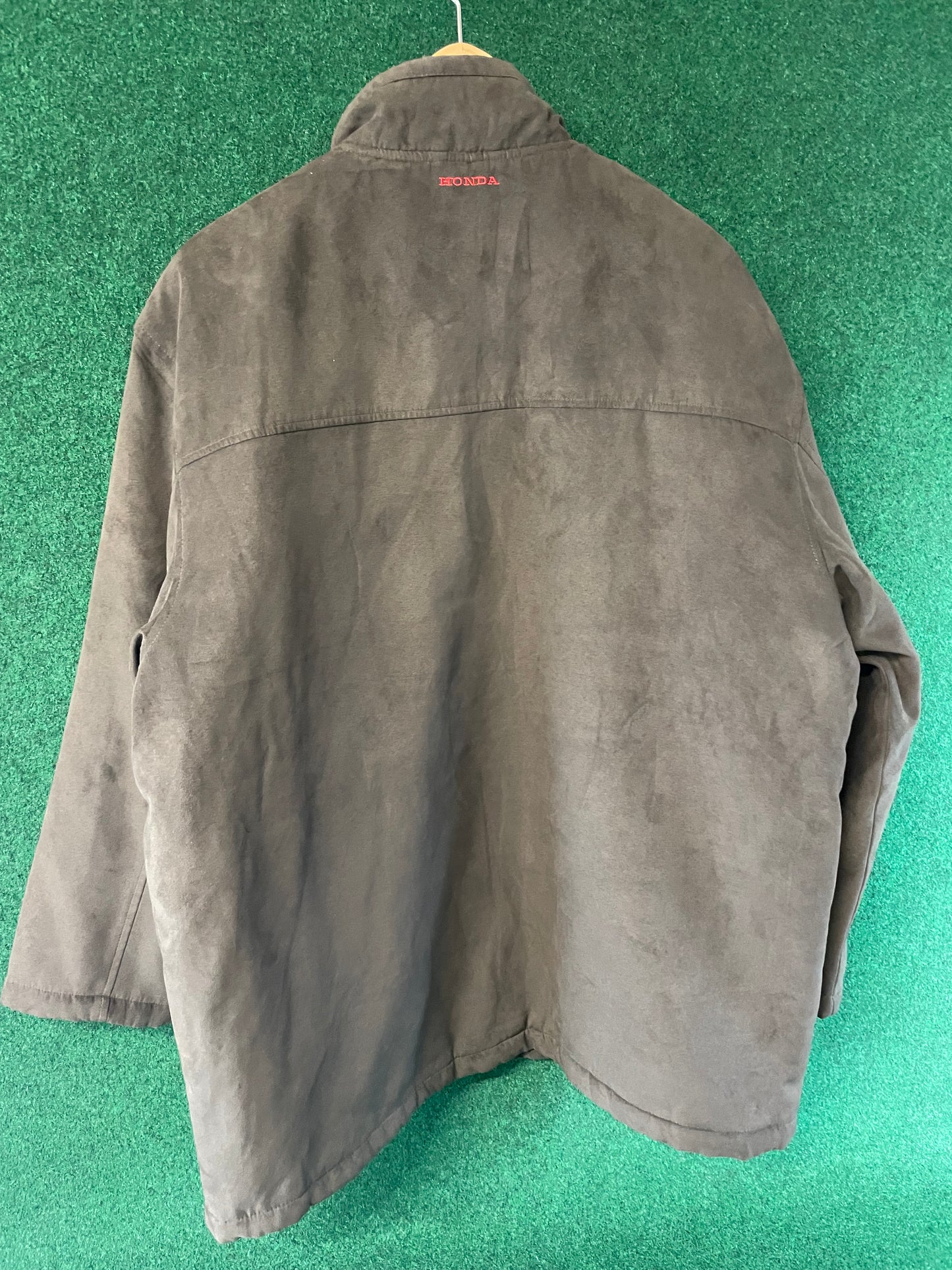 Honda & GATHERS - Insulated Brown Suede Style Exterior with HONDA Logo Lined Jacket
