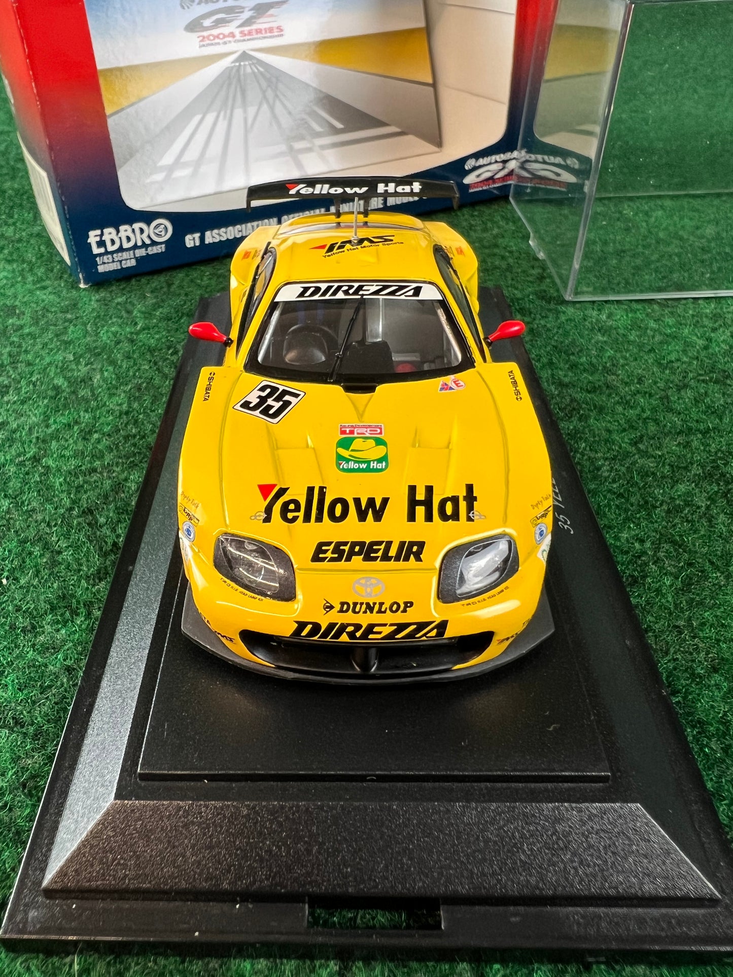 EBBRO 2004 JGTC & 2005 SuperGT Yellow Hat YMS Toyota Supra Set 1/43 Scale Diecast