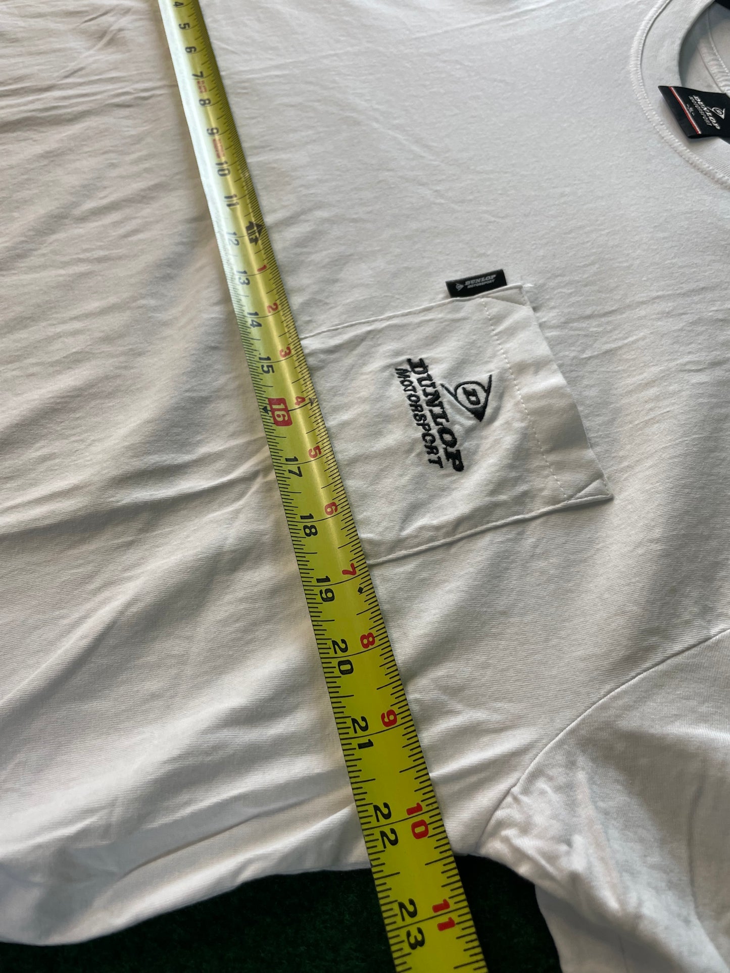 DUNLOP Motorsport - White Pocket T-Shirt