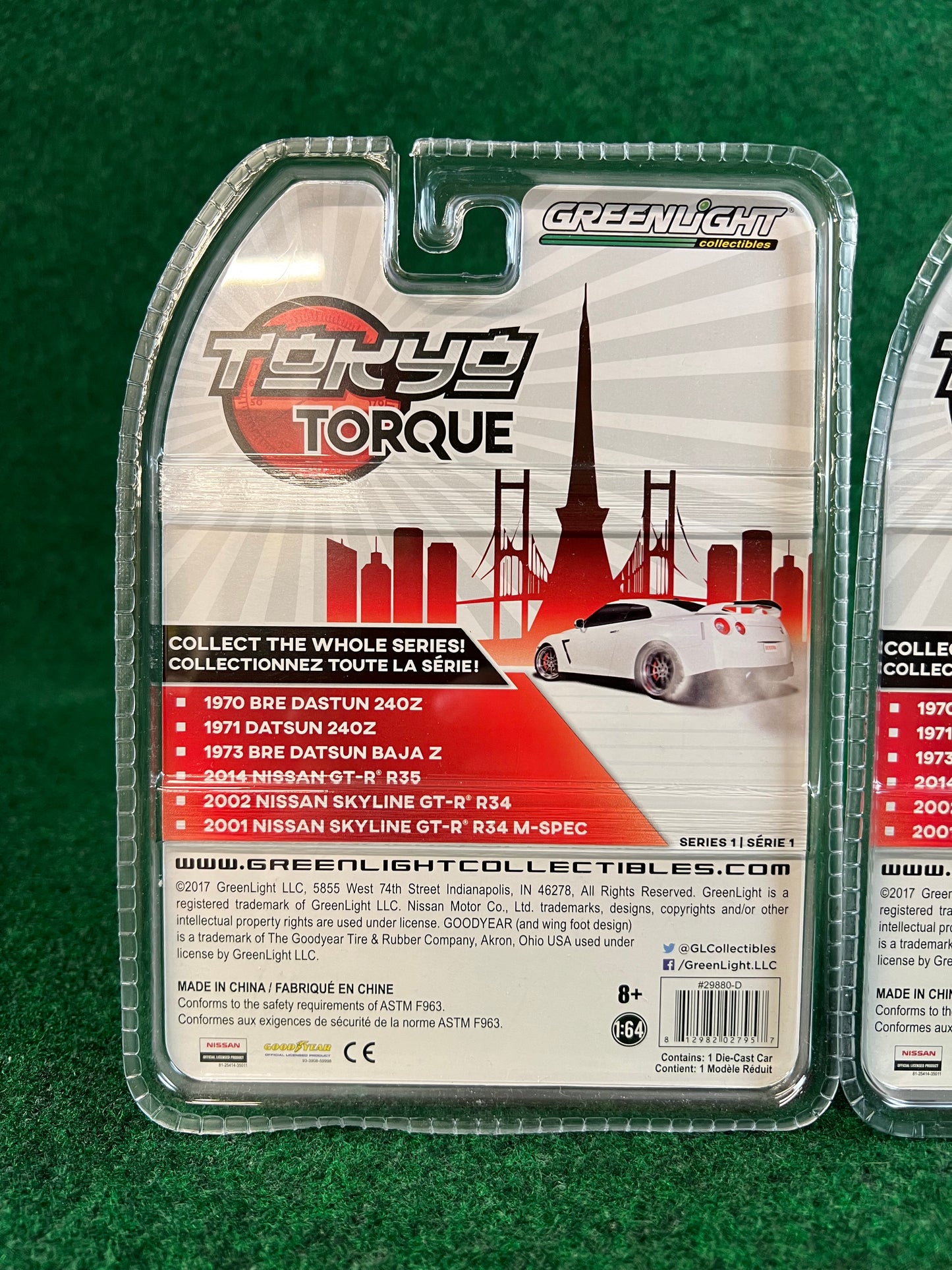 Greenlight - Tokyo Torque Nissan Skyline GT-R R34 Set of 2 (Small) Diecast