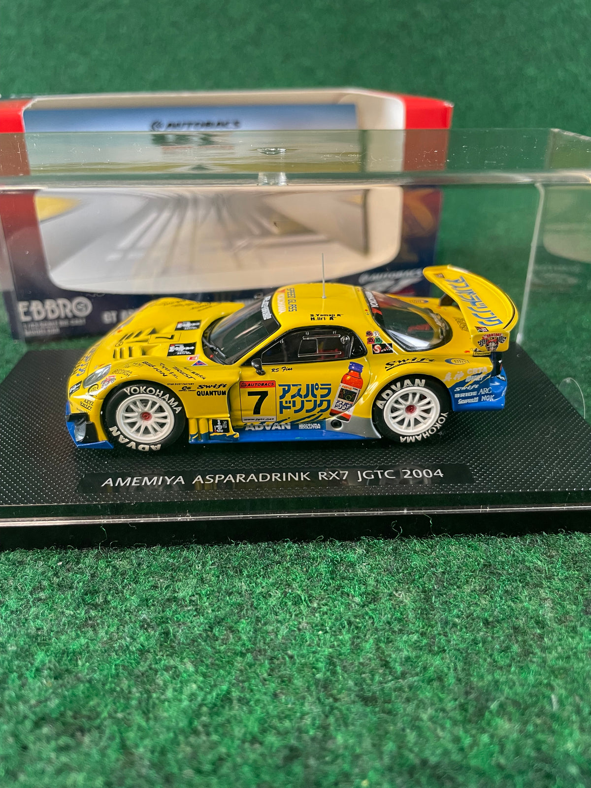 EBBRO JGTC 2004 RE Amemiya Aspara Drink Mazda RX7 1/43 Scale Diecast