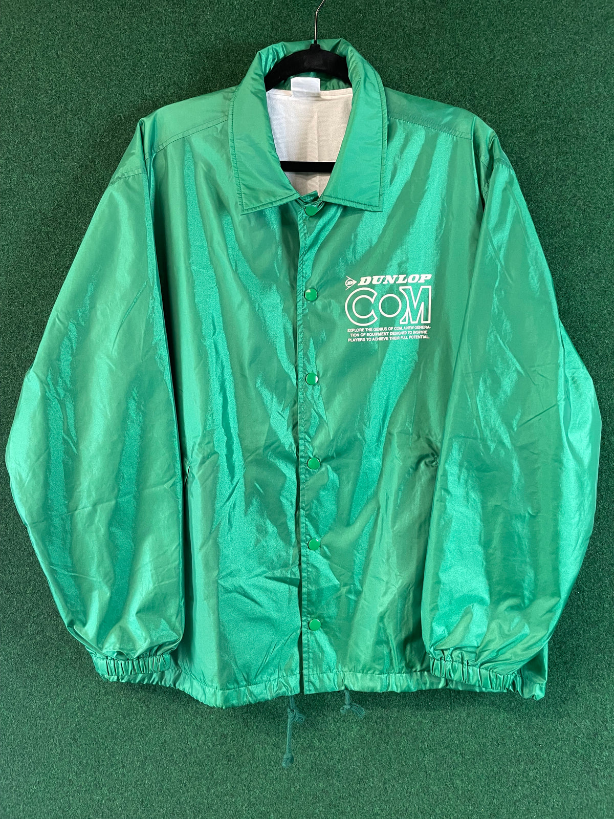 DUNLOP COM - Vintage Green Nylon Windbreaker Jacket