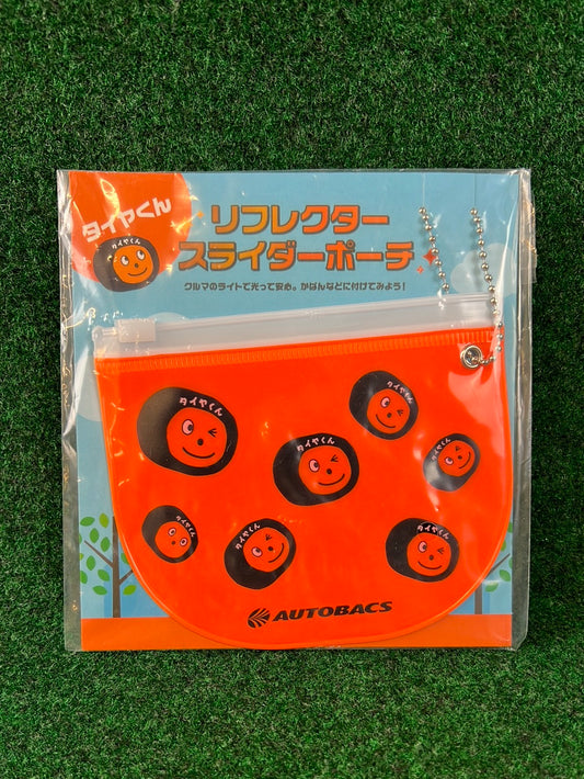 Autobacs Tire-kun Reflector Slider Coin Pouch Bag